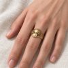 Gold-Plated Textured Platypus Ring