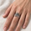 Silver-Plated Crocodile Head Ring
