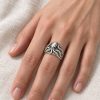Silver-Plated Sculpted Octopus Ring