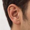 Gold-Tone Shark Flat Back Stud Earrings