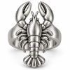 Silver-Plated Lobster Statement Ring Wholesale | Lumabara