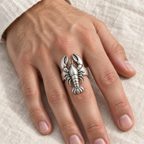 Silver-Plated Lobster Statement Ring Wholesale | Lumabara