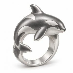 25 Orca Ocean Ring Silver-Plated Orca Ring