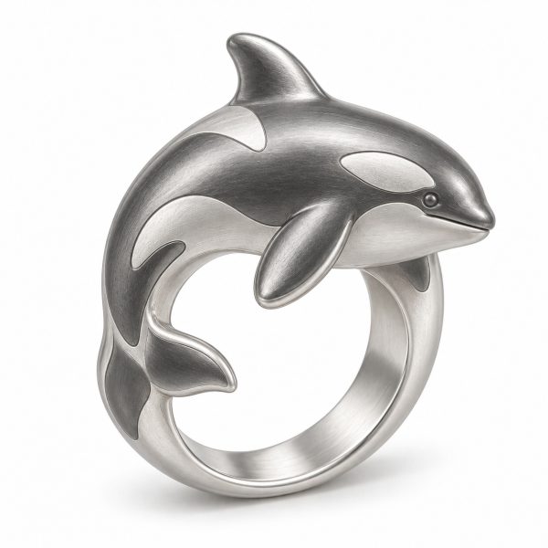 25 Orca Ocean Ring Silver-Plated Orca Ring