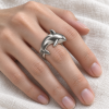 25 Orca Ocean Ring 2 Silver-Plated Orca Ring