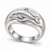 26 Dolphin Leap Ring2 Silver-Plated Dolphin Wave Relief Ring
