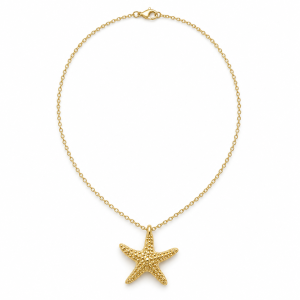 Gold-Plated Starfish Pendant Necklace