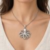 Silver-Plated Octopus Pendant Wholesale