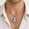 Silver-Plated Octopus Pendant Wholesale