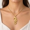 Gold-Plated Seahorse Pendant Wholesale