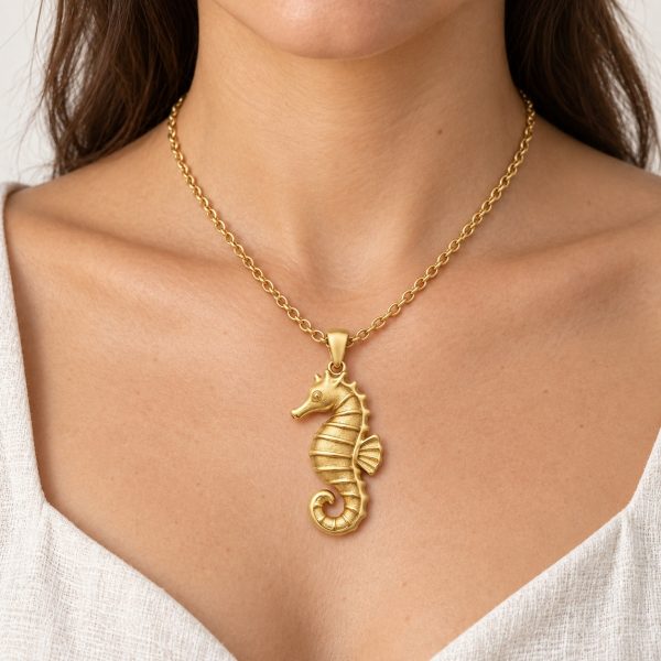 Gold-Plated Seahorse Pendant Wholesale