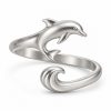 6 dolphin bracelet-stainless steel 2 Stainless Steel Dolphin Cuff Bracelet