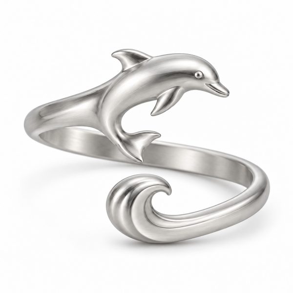 6 dolphin bracelet-stainless steel 2 Stainless Steel Dolphin Cuff Bracelet