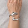 6 dolphin bracelet-stainless steel 3 Stainless Steel Dolphin Cuff Bracelet