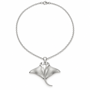 Stainless Steel Manta Ray Necklace