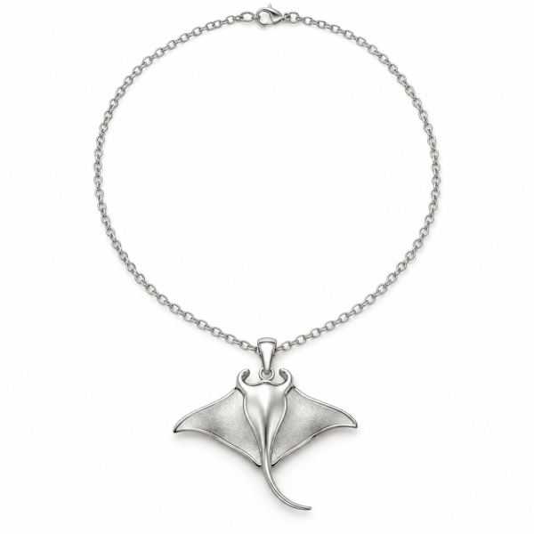 9 manta ray necklace-stainless steel Stainless Steel Manta Ray Necklace